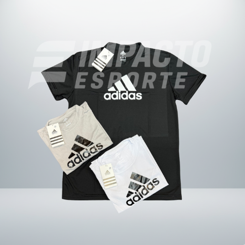 Kit com 3 camisetas dri-fit adidas