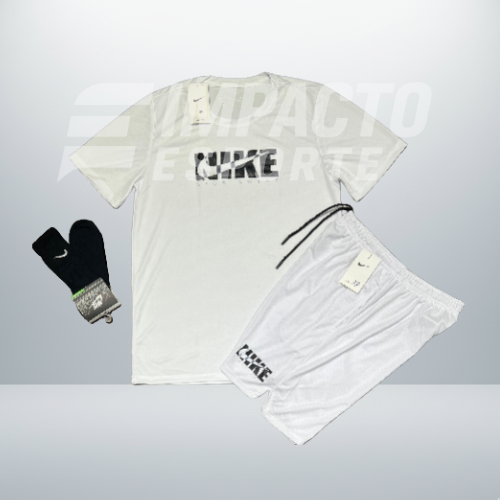 Kit Esportivo Masculino Nike – Camiseta, Shorts e Meia Dry Fit Treino Academia