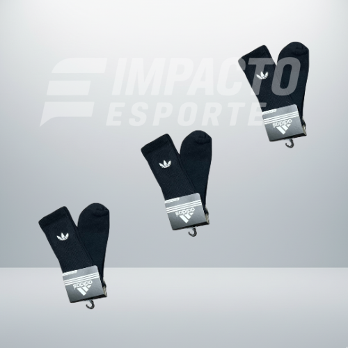 Kit com 3 pares de meias de alta qualidade
