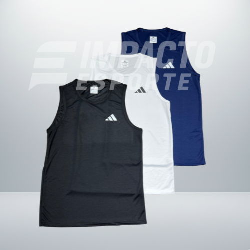 Kit 3 Regatas Masculinas Dry Fit – Adidas Training