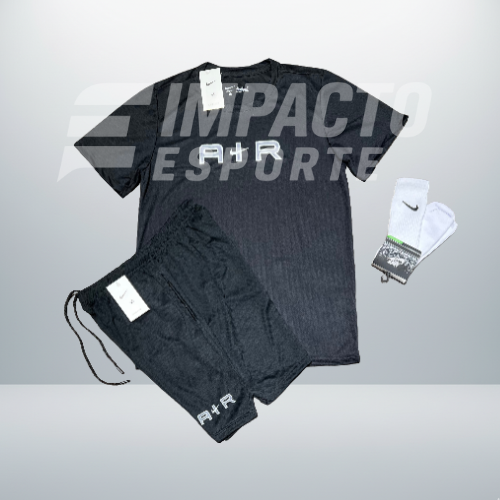 Kit Esportivo Masculino Nike – Camiseta, Shorts e Meia Dry Fit Treino Academia