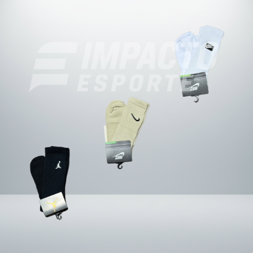 Kit com 3 pares de meias de alta qualidade