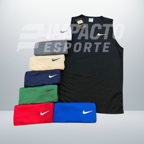 Kit 8 Regatas Masculinas Dry Fit – Nike Academia e Corrida