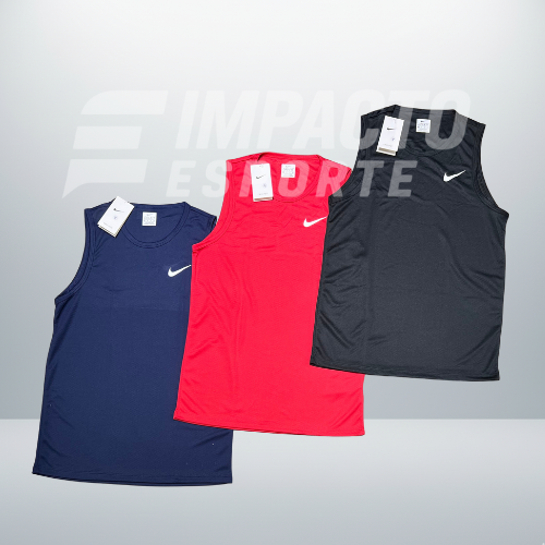 Kit 3 Regatas Masculinas Dry Fit Academia – Nike Performance