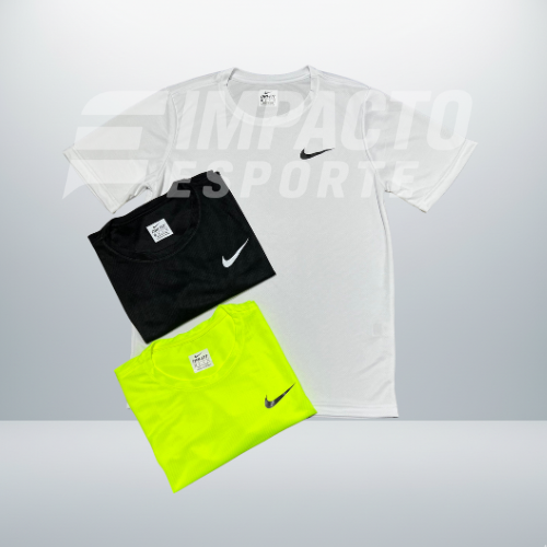 Kit com 3 camisetas nike dri-fit