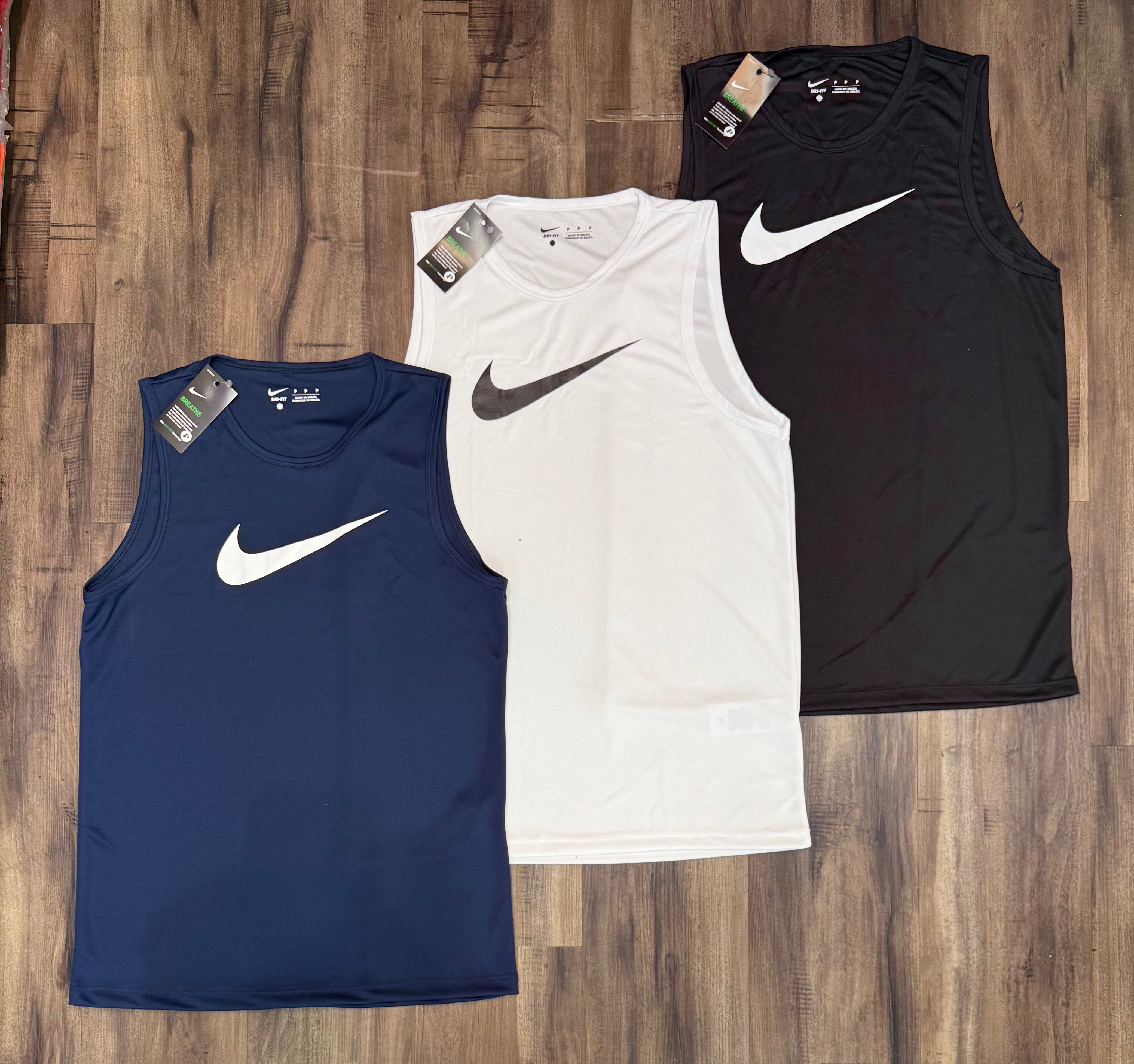 Kit 3 Regatas Masculinas Dry Fit Academia – Nike Performance