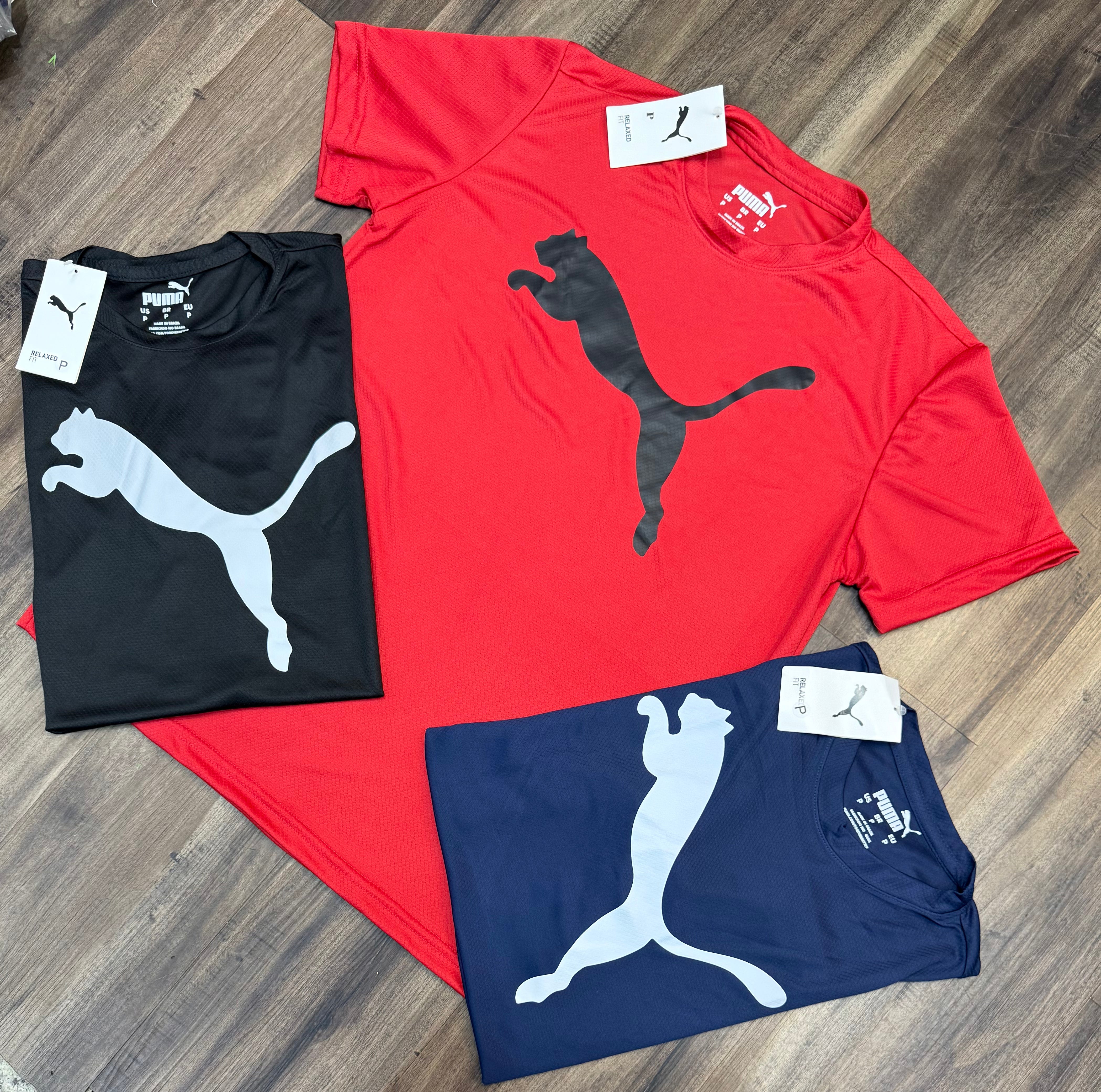 Kit com 3 camisetas puma dri-fit