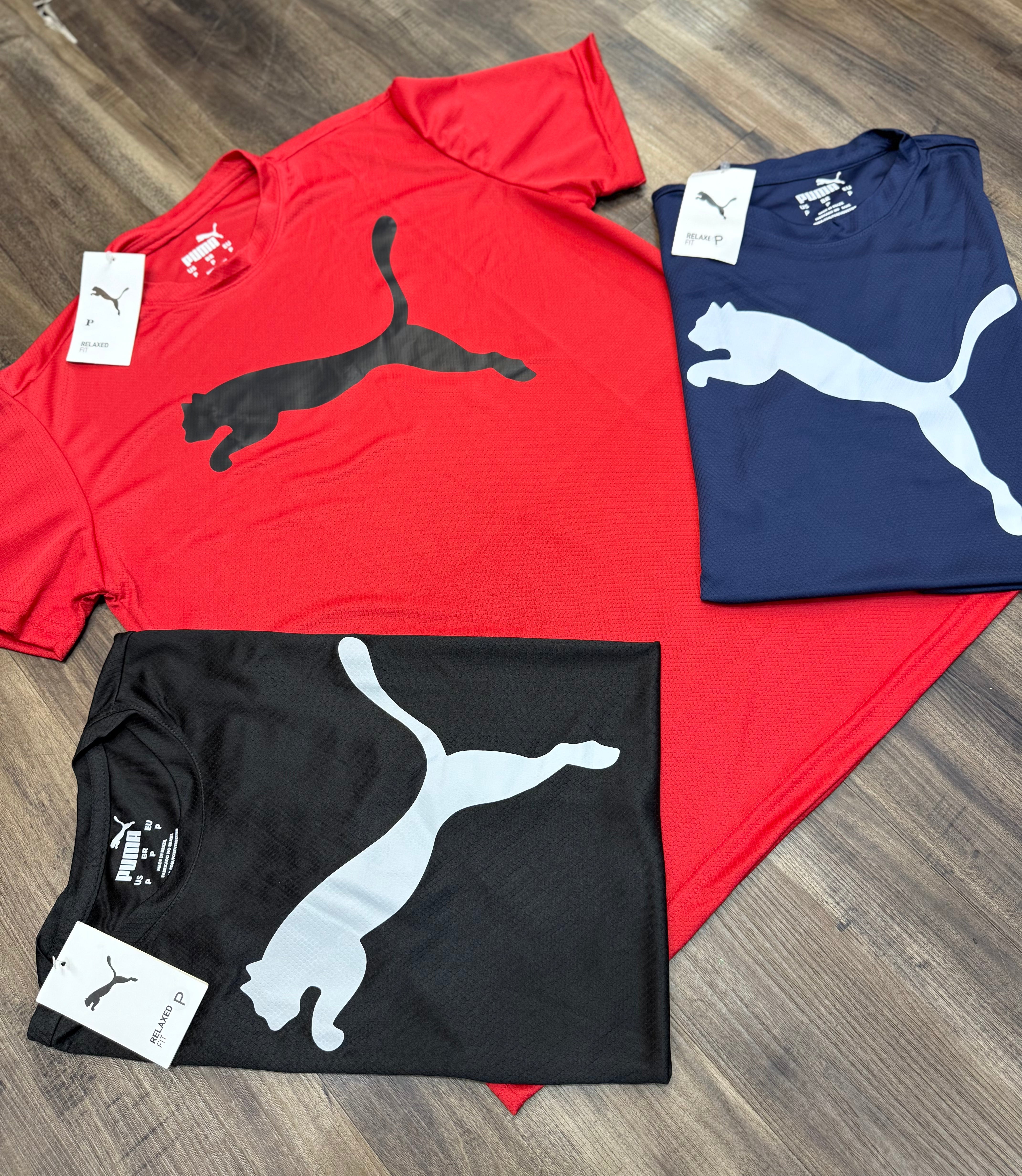 Kit com 3 camisetas puma dri-fit