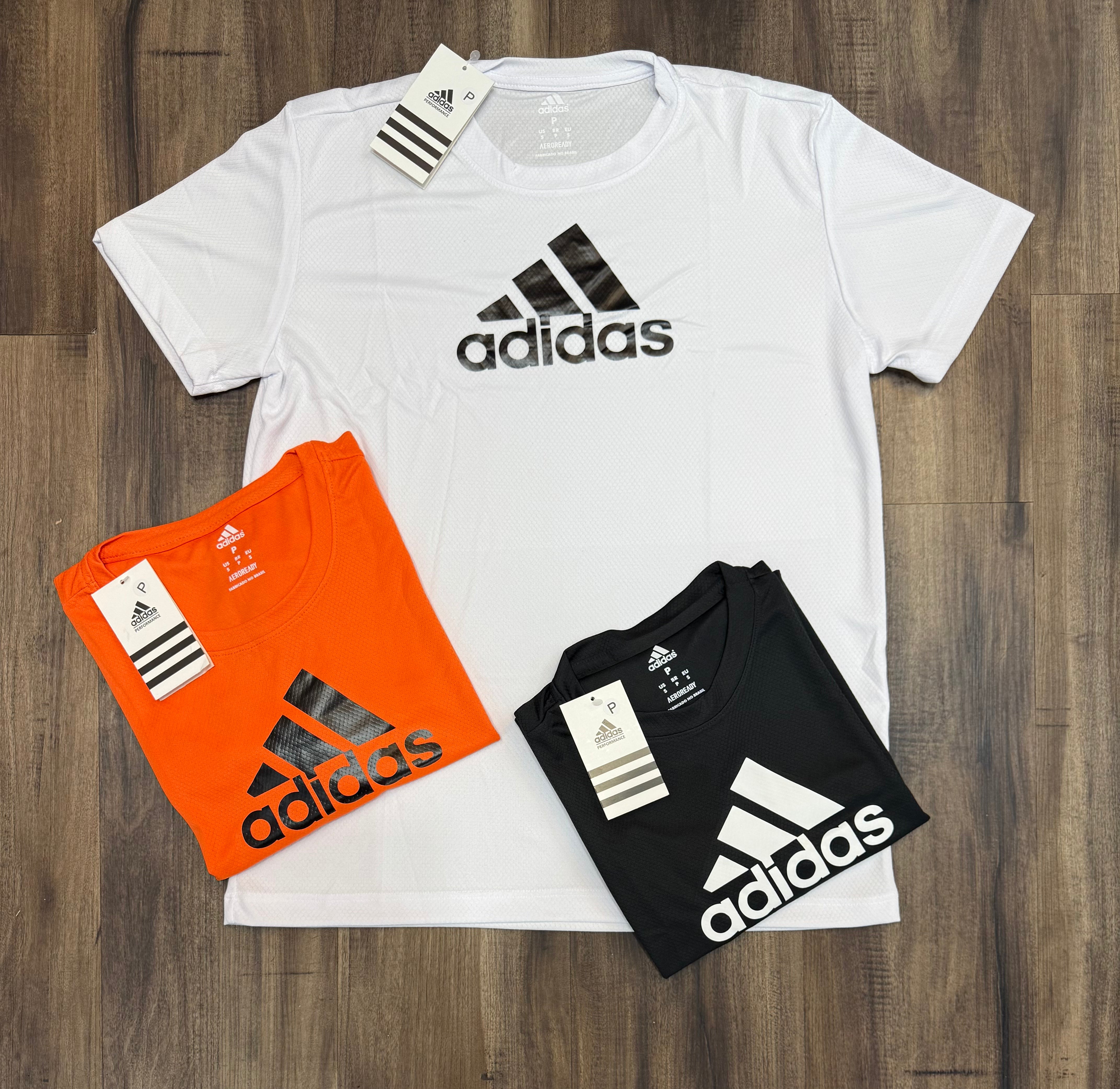 Kit com 3 camisetas dri-fit adidas