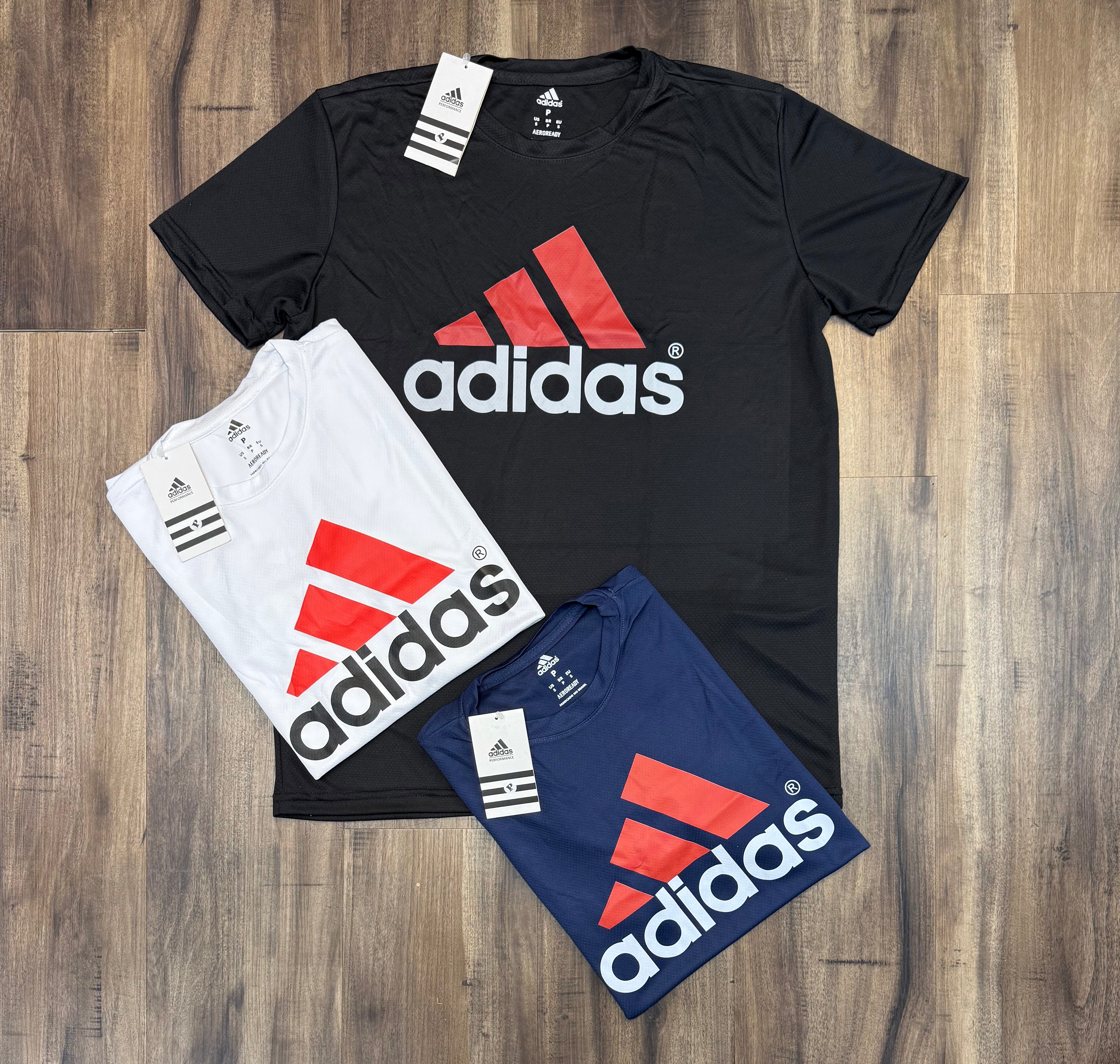 Kit com 3 camisetas adidas dri-fit
