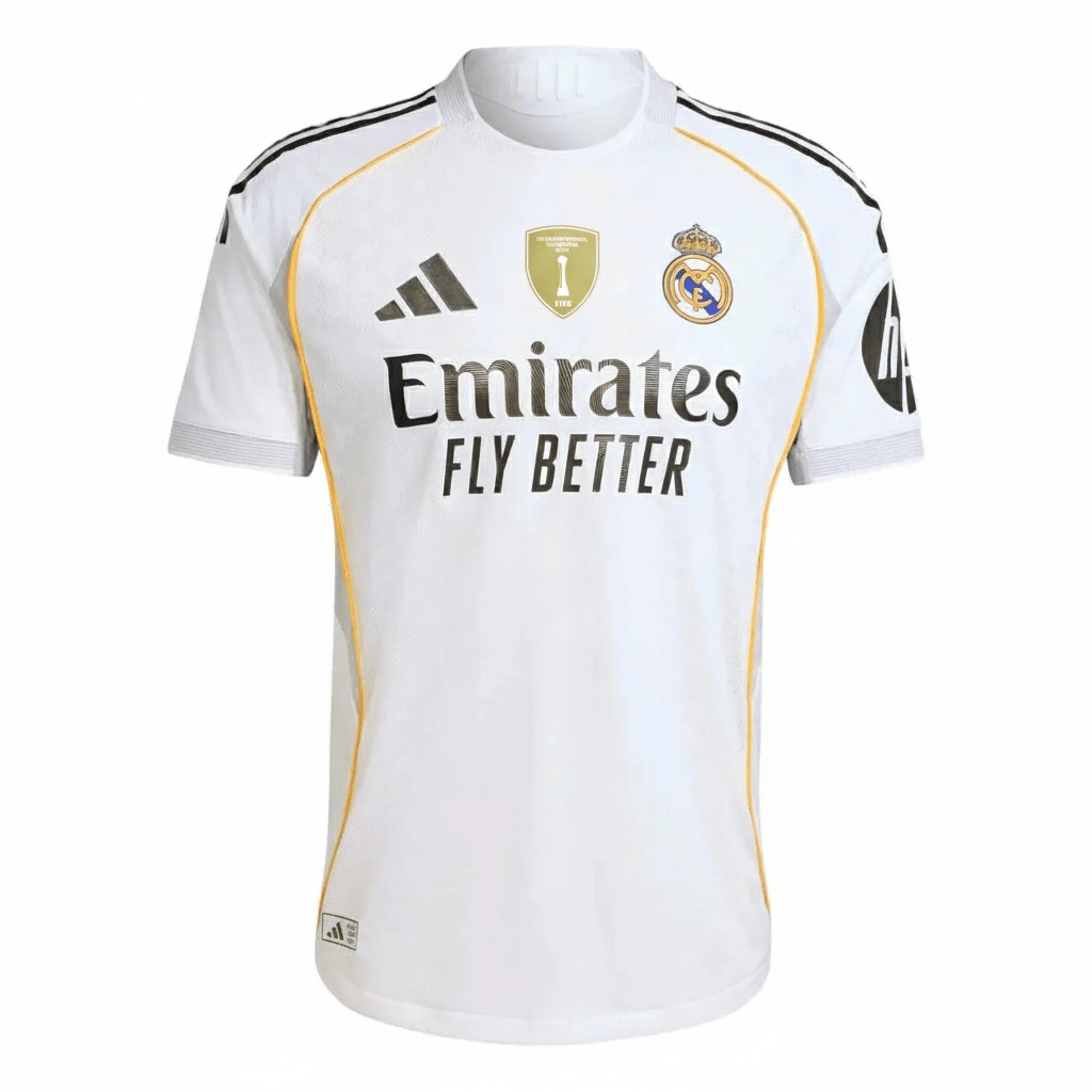 Camisa Real Madrid Home 2025/26 Patch FIFA Intercontinental Champions
