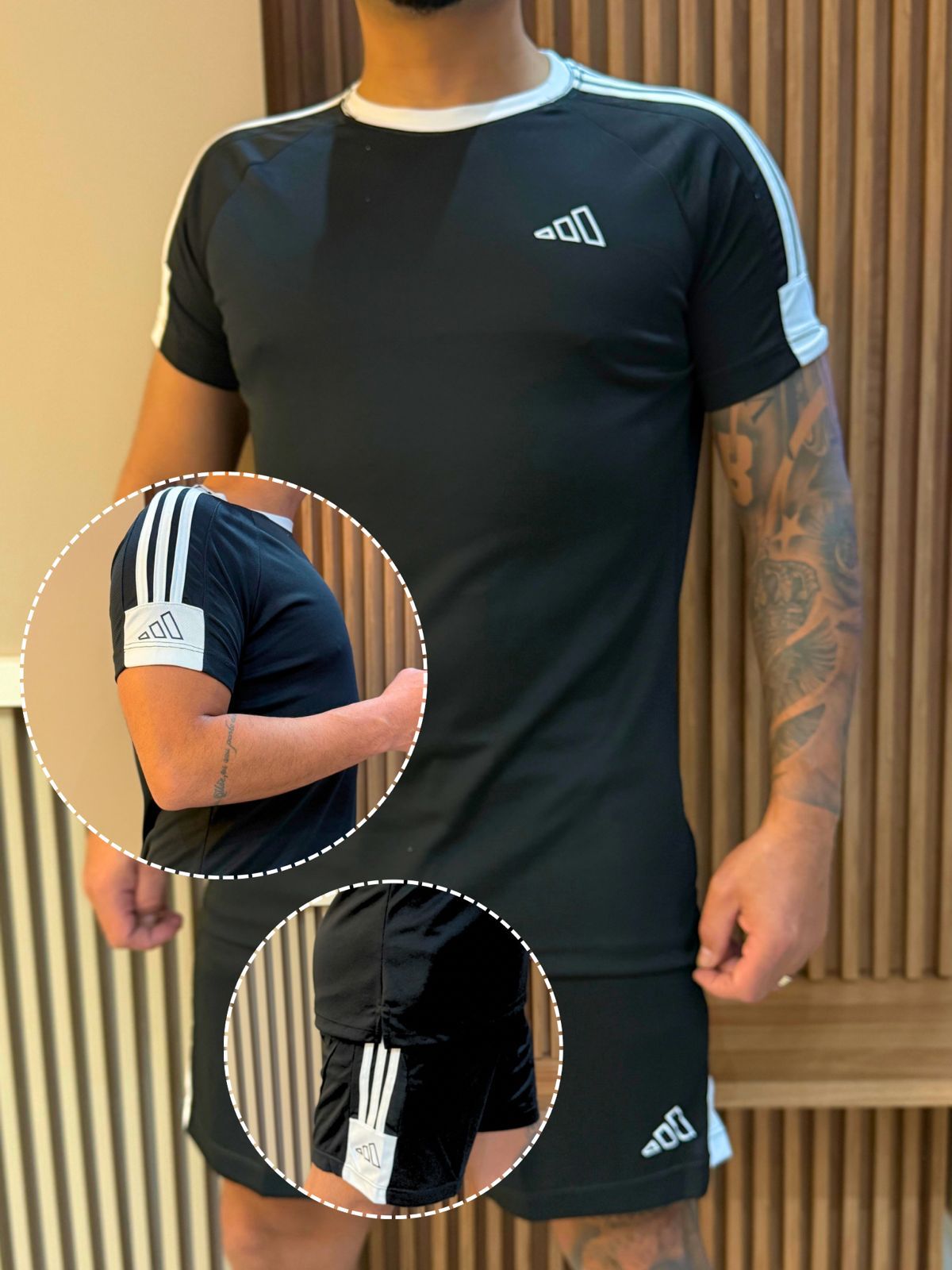 Conjunto adidas camiseta e shorts