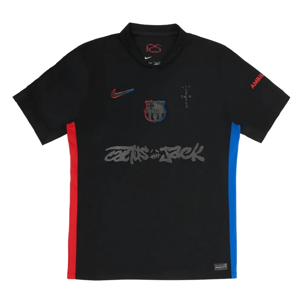 Camisa Barcelona Edição Especial Travis Scott 2025 Preta Masculina