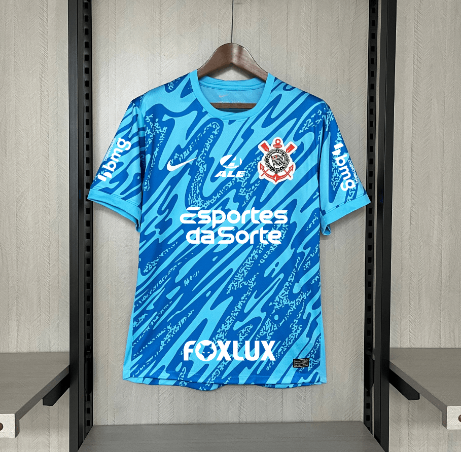 Camisa de Goleiro Nike Corinthians 24/25 Torcedor Pro Masculina (Com todos patrocinadores)