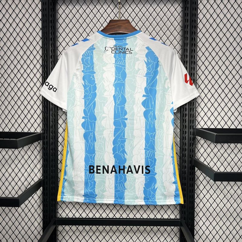 Camisa do Málaga I 24/25 - Branca e azul