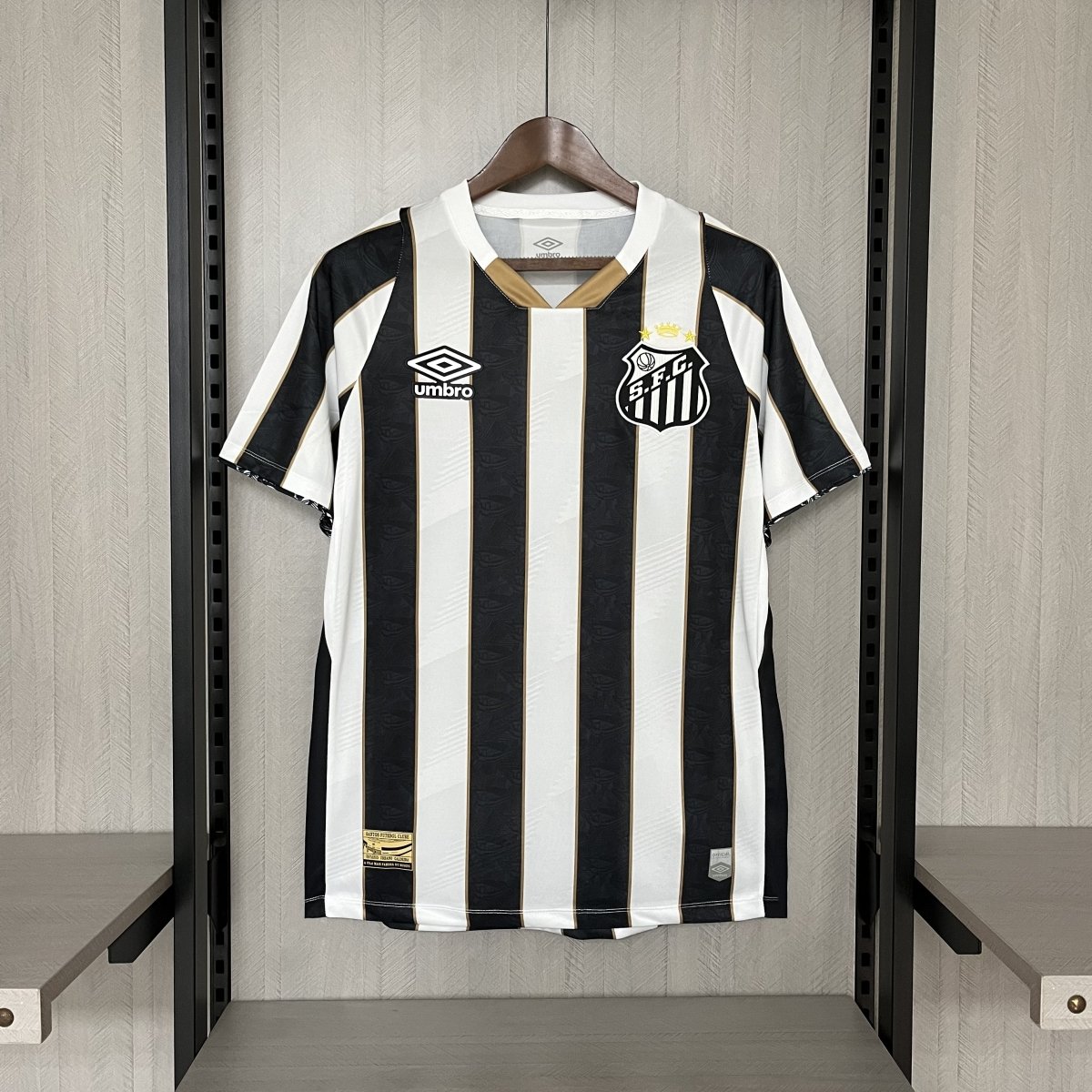 Camisa do Santos 24/25 Preta e Branca (Neymar JR 10 Incluso)