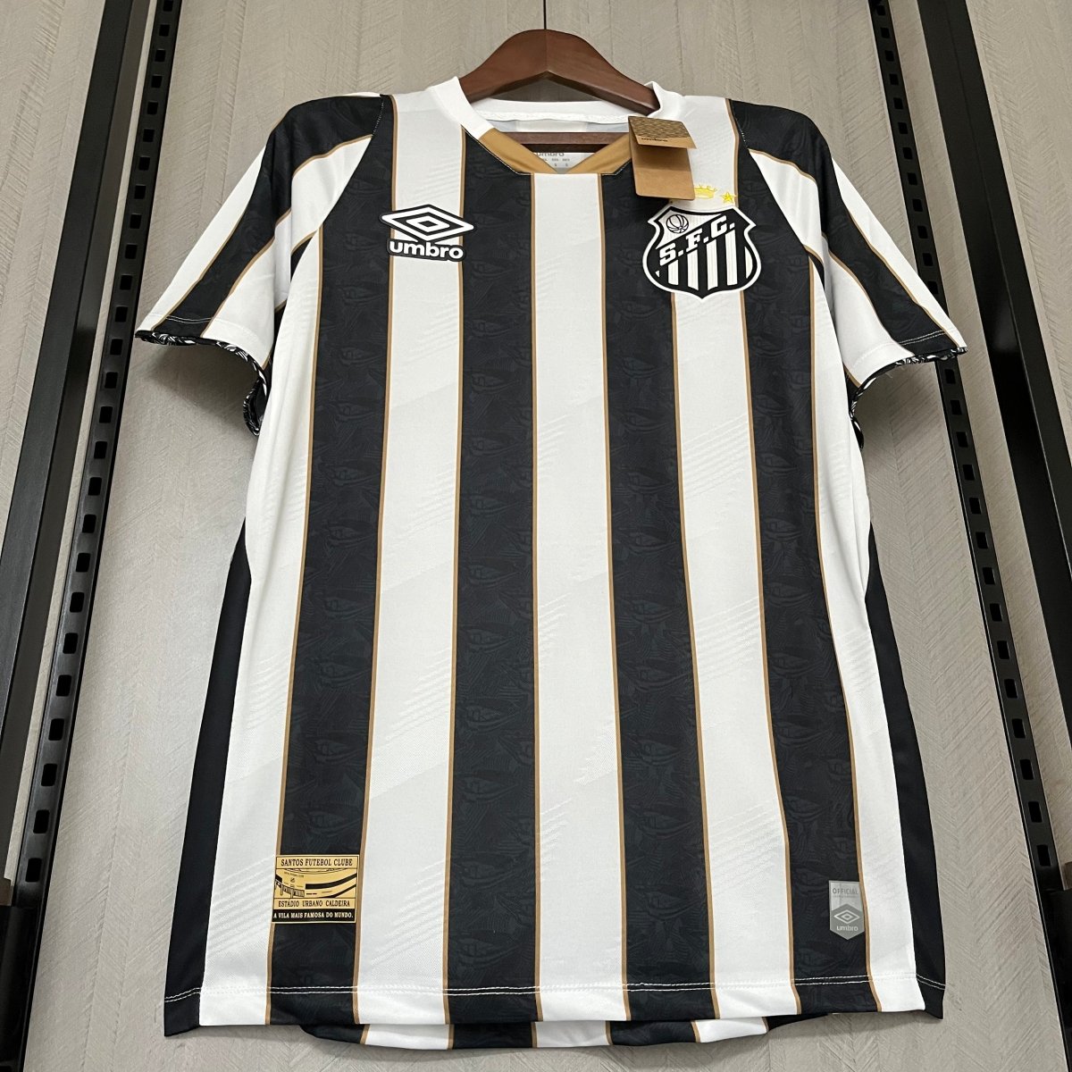 Camisa do Santos 24/25 Preta e Branca (Neymar JR 10 Incluso)