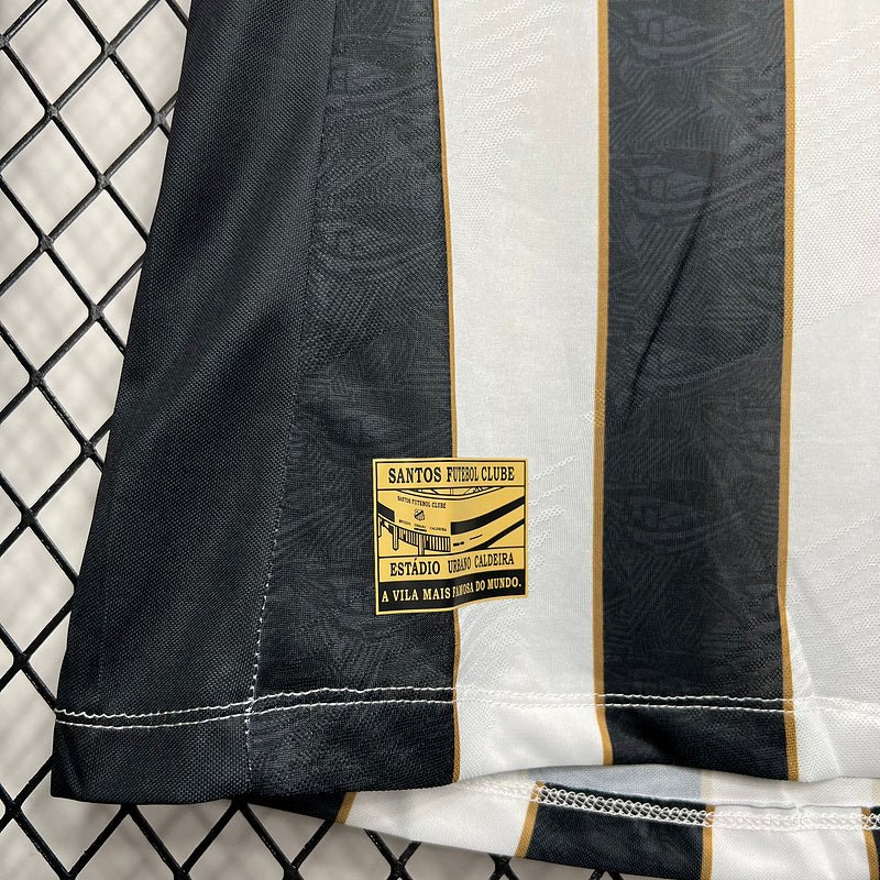 Camisa do Santos I 24/25 - Preta e branca - (Feminina)