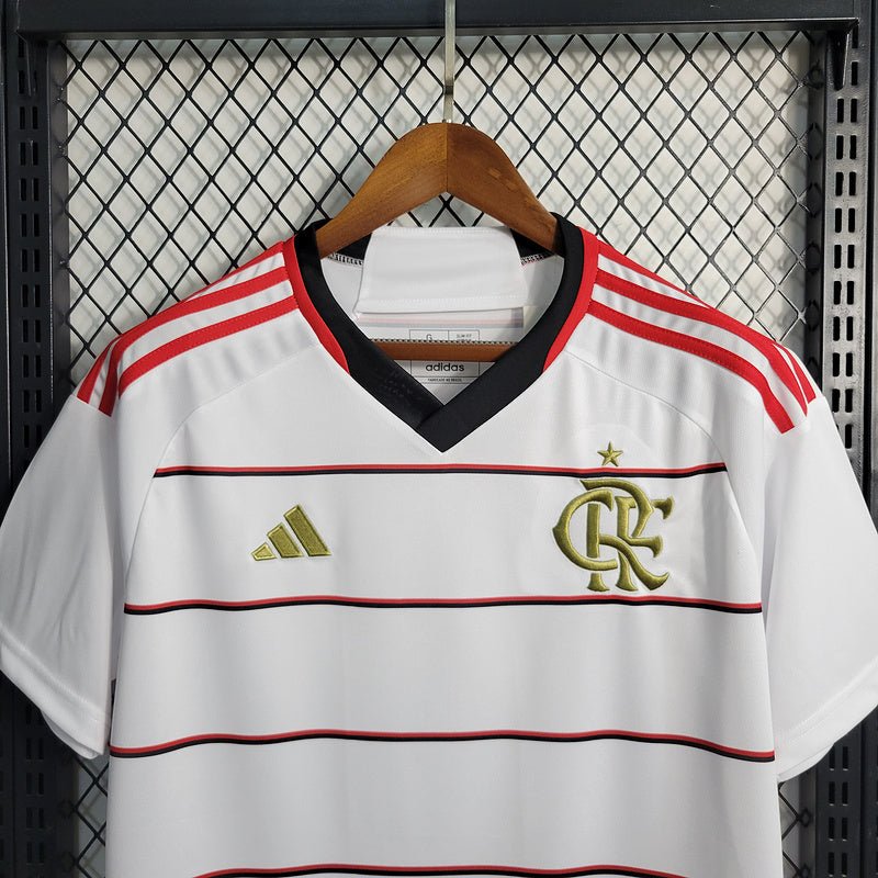 Camisa Flamengo II 23/24 s/n° Torcedor Adidas Masculina - Branca com detalhes em Dourado