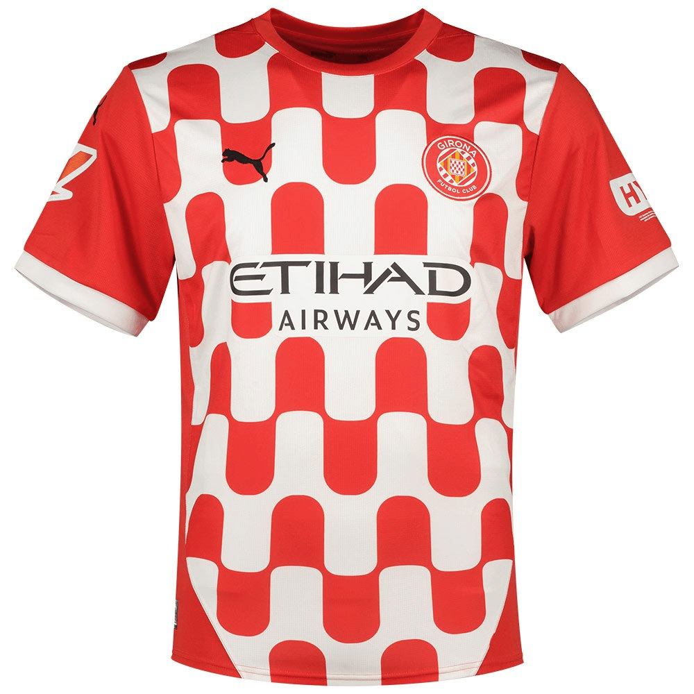 Camisa Girona I 24/25 Puma - Vermlha e Branco