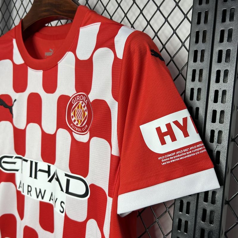 Camisa Girona I 24/25 Puma - Vermlha e Branco