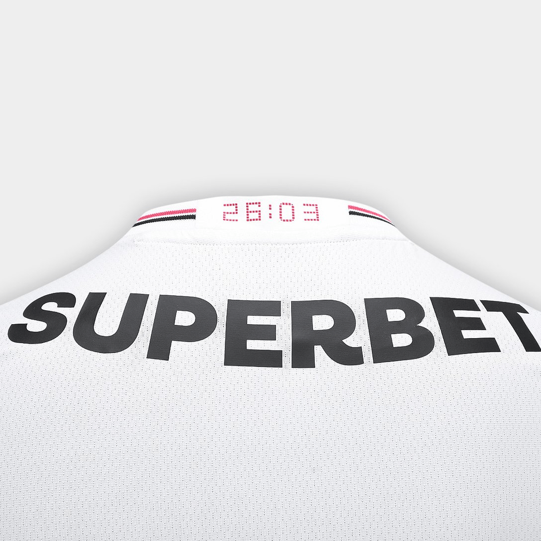 Camisa São Paulo 25/26 Casa New Balance Masculina - Branco+Vermelho - Jogador