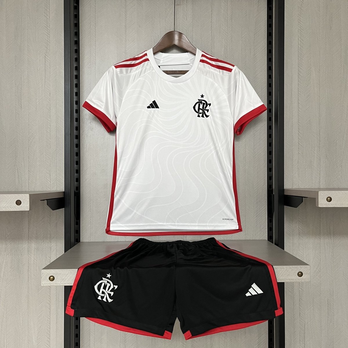 Kit Infantil Flamengo II 24/25 s/n° Torcedor Adidas - Branco