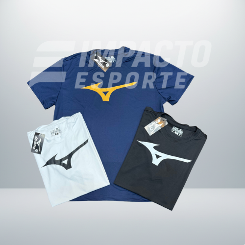 Kit com 3 camisetas mizuno dri-fit