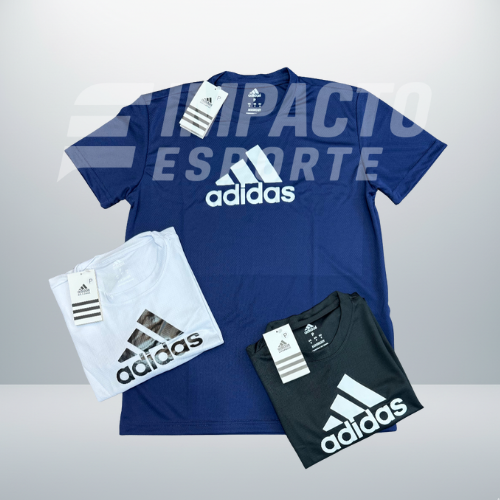 Kit com 3 camisetas dri-fit adidas