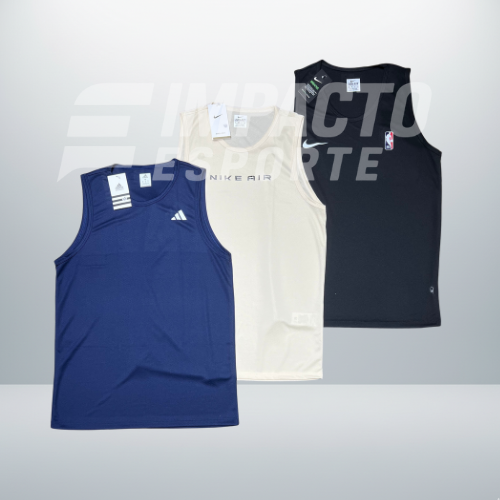 Kit 3 Regatas Masculinas Dry Fit Mescla – Academia e Corrida