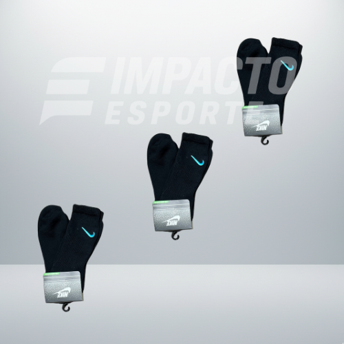 Kit com 3 pares de meias de alta qualidade