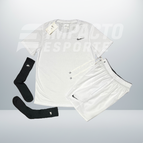 Kit Esportivo Masculino Nike – Camiseta, Shorts e Meia Dry Fit Treino Academia