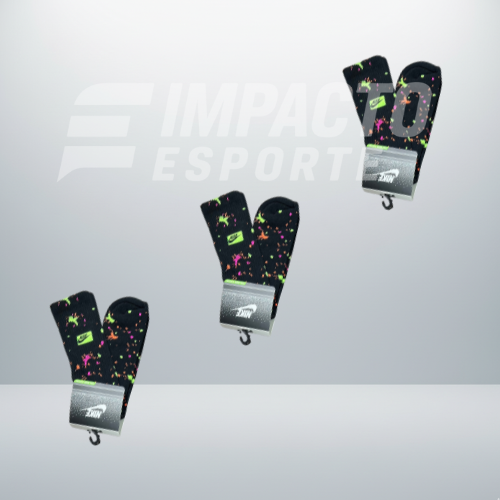 Kit com 3 pares de meias de alta qualidade