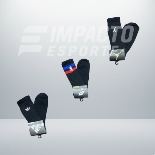 Kit com 3 pares de meias de alta qualidade