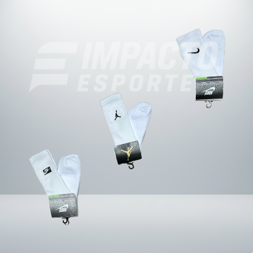 Kit com 3 pares de meias de alta qualidade