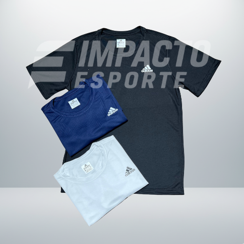 Kit com 3 camisetas adidas dri-fit