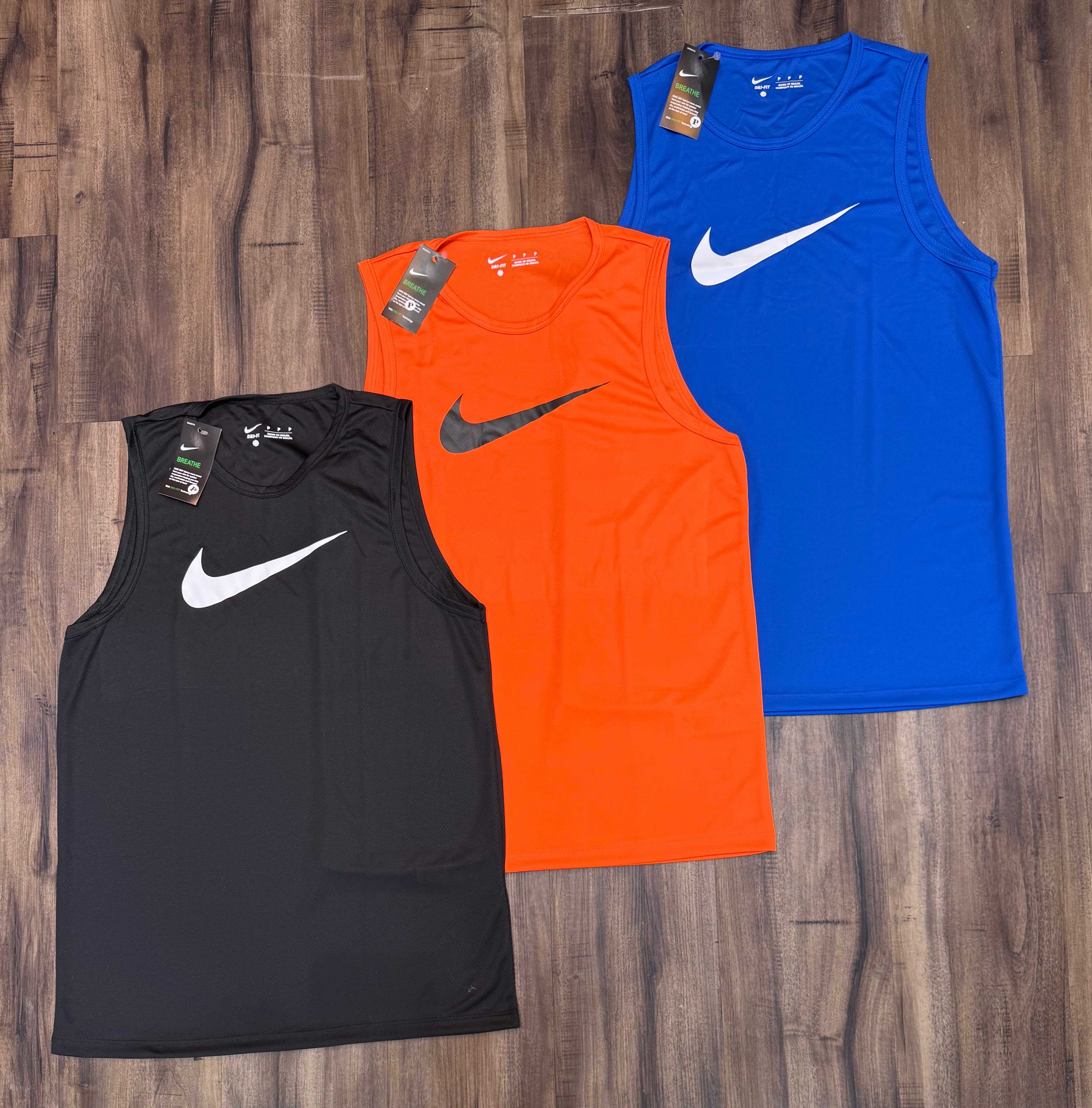 Kit 3 Regatas Masculinas Dry Fit Academia – Nike Performance