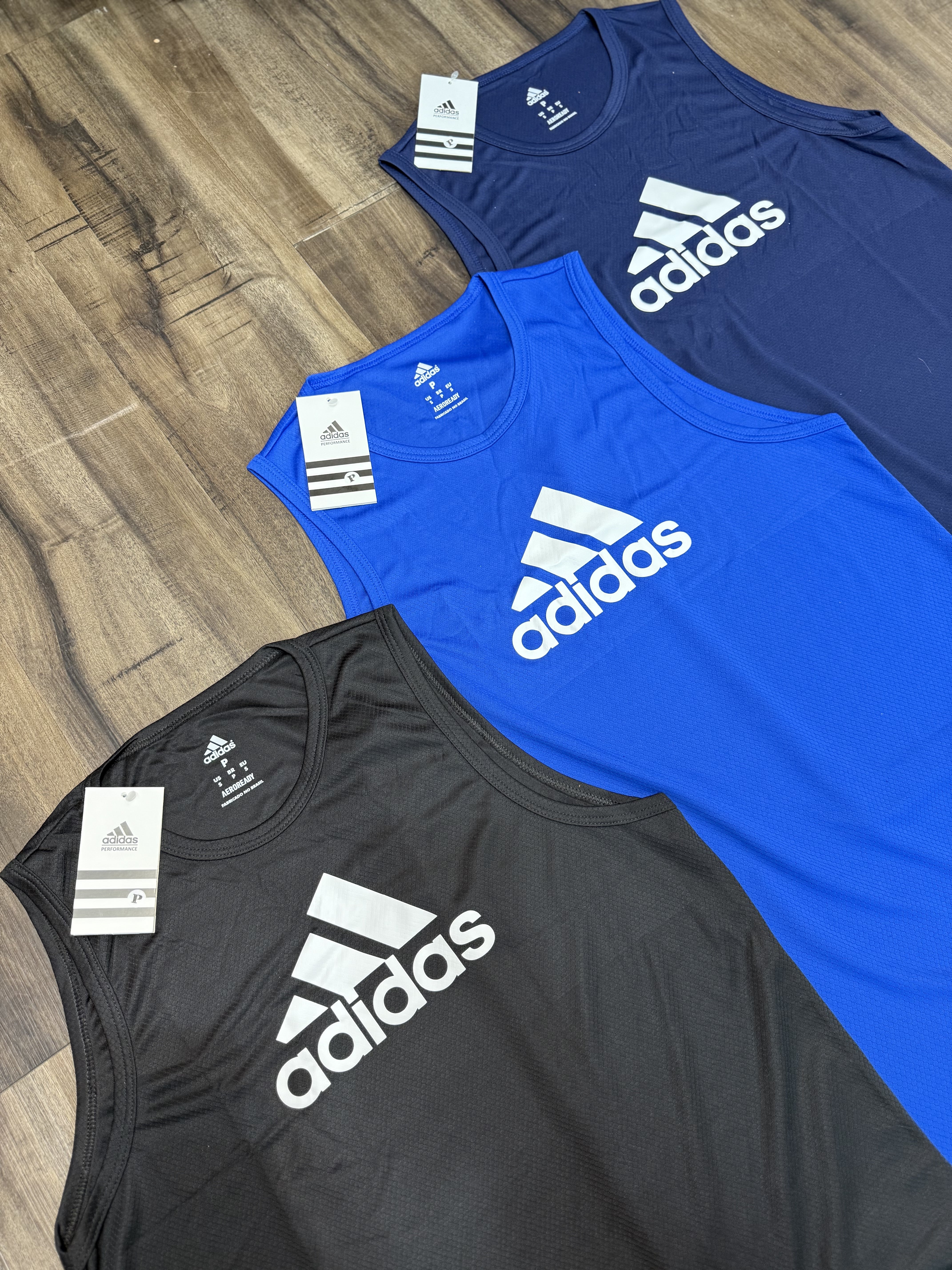 Kit 3 Regatas Masculinas Dry Fit – Adidas Training