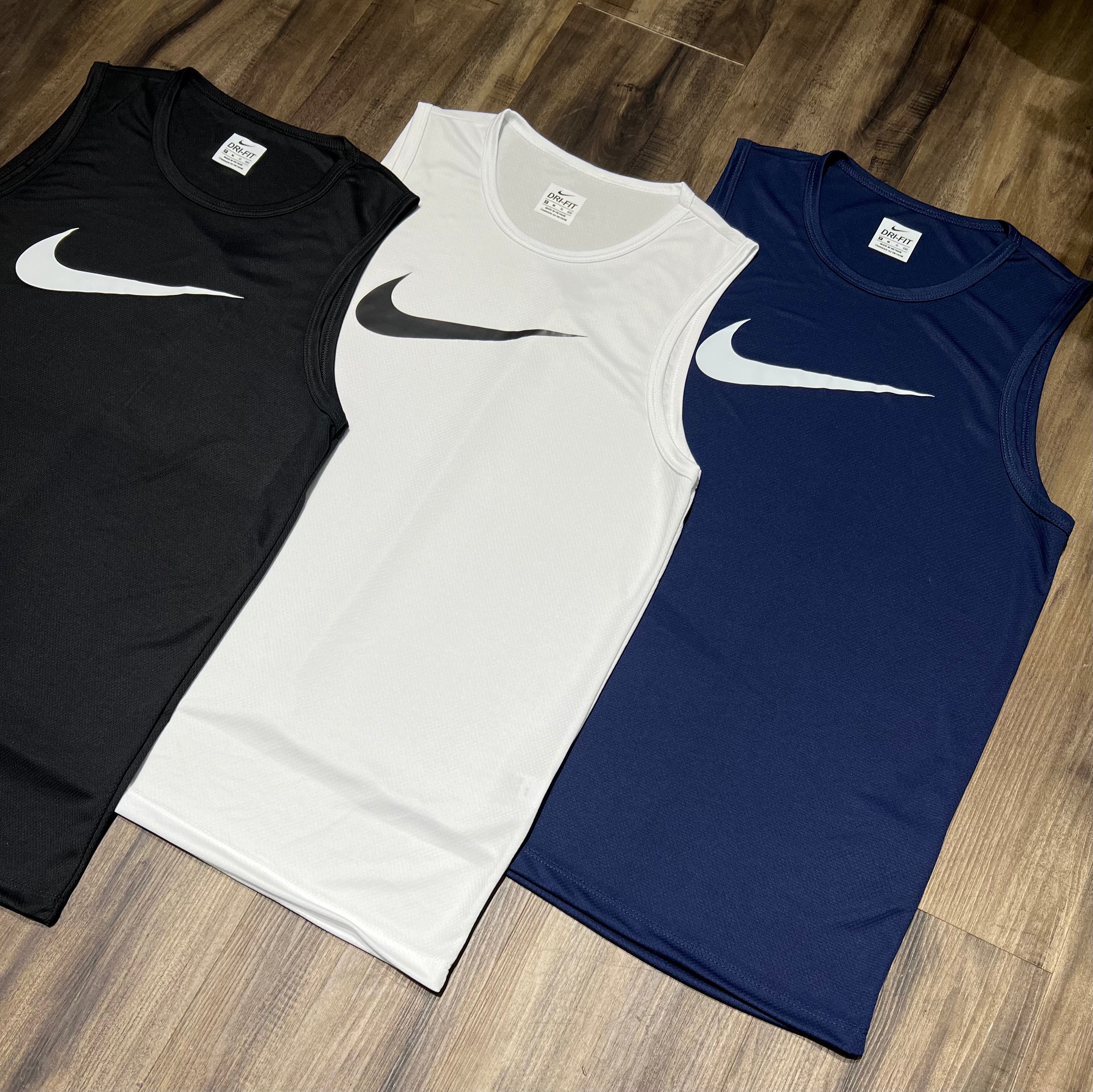 Kit 3 Regatas Masculinas Dry Fit Academia – Nike Performance