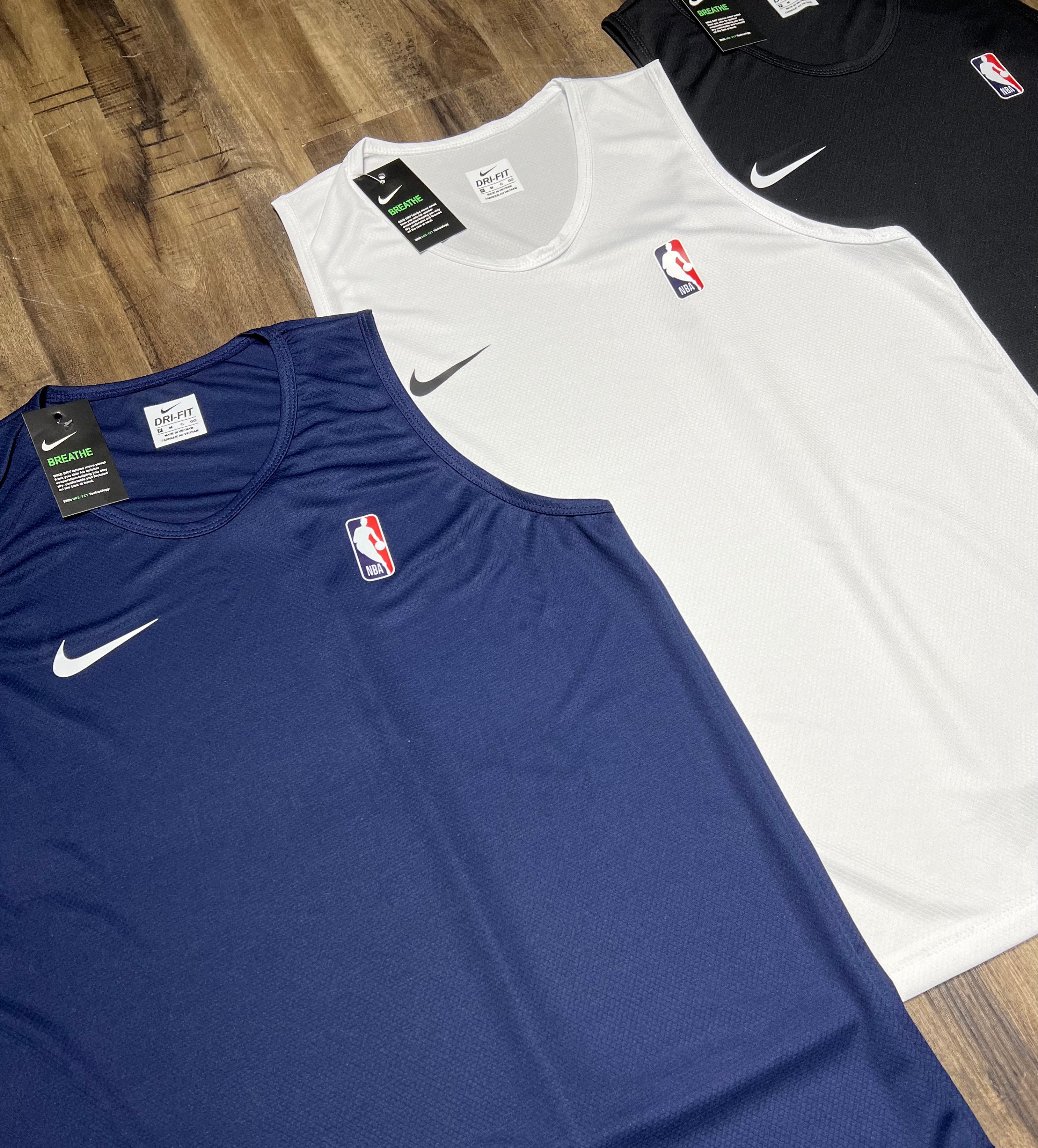 Kit 3 Regatas Masculinas NBA Dry Fit – Estilo Esportivo Premium