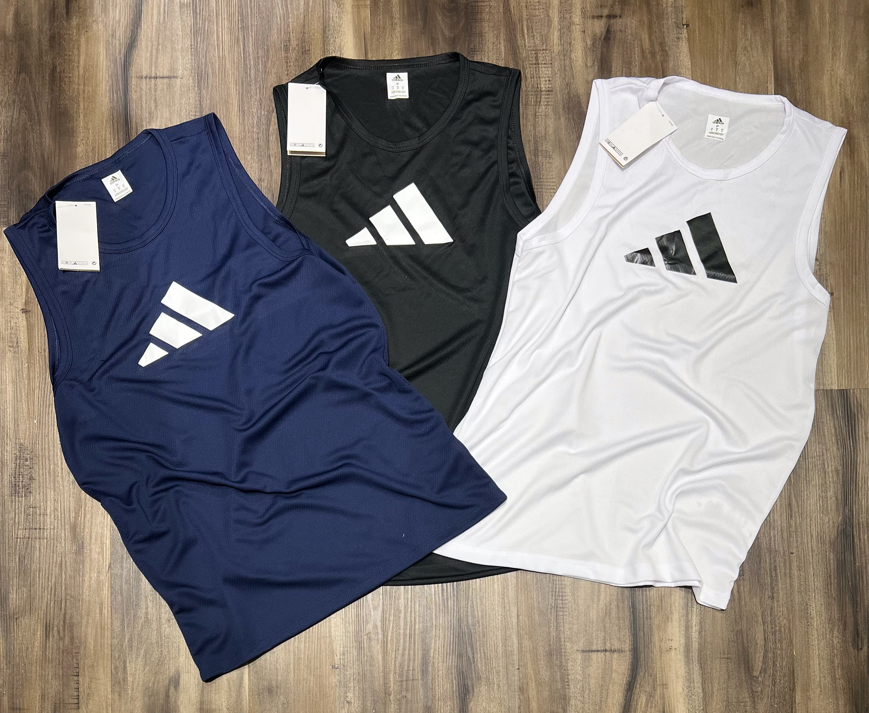 Kit 3 Regatas Masculinas Dry Fit – Adidas Training