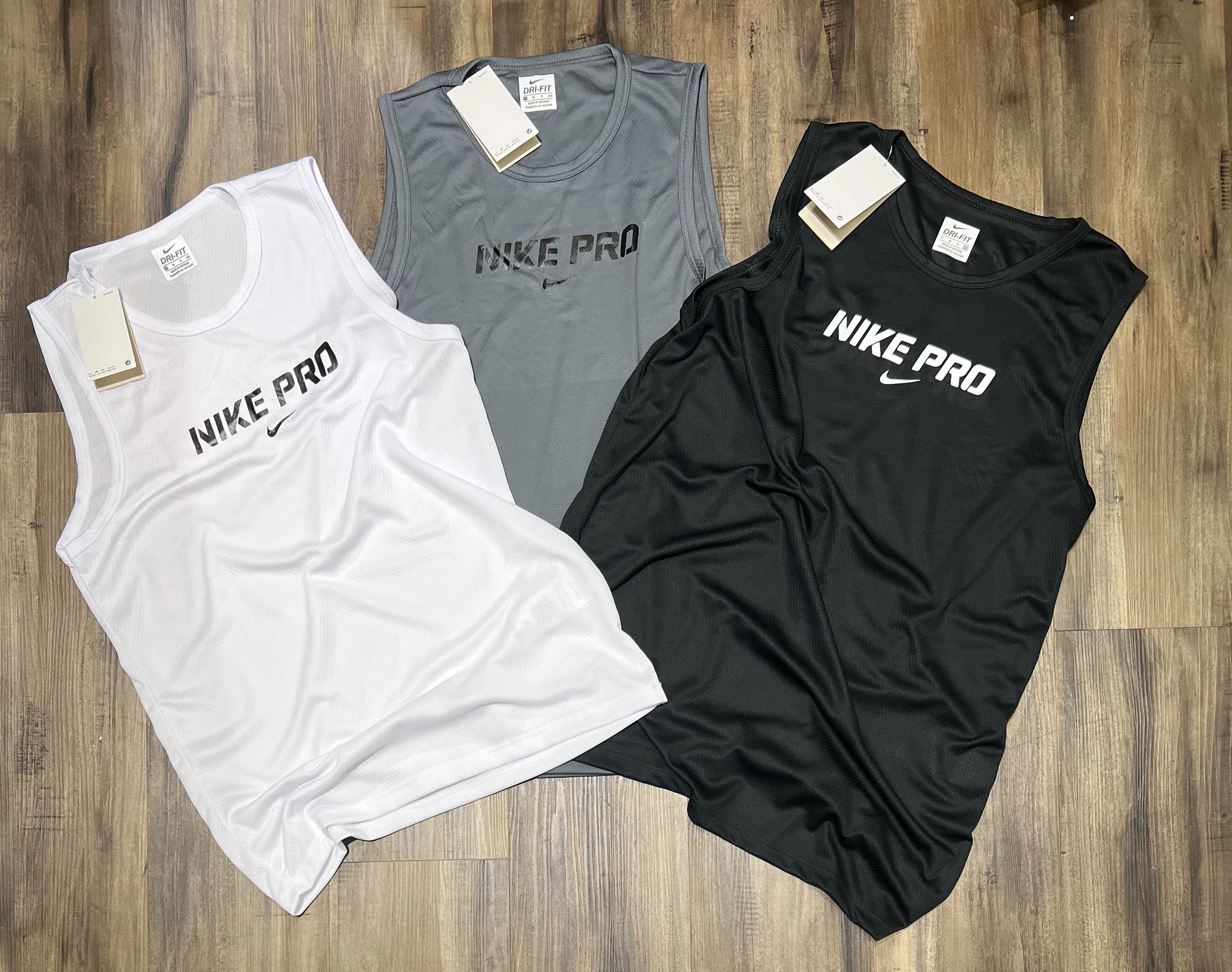 Kit 3 Regatas Masculinas Dry Fit Academia – Nike Performance