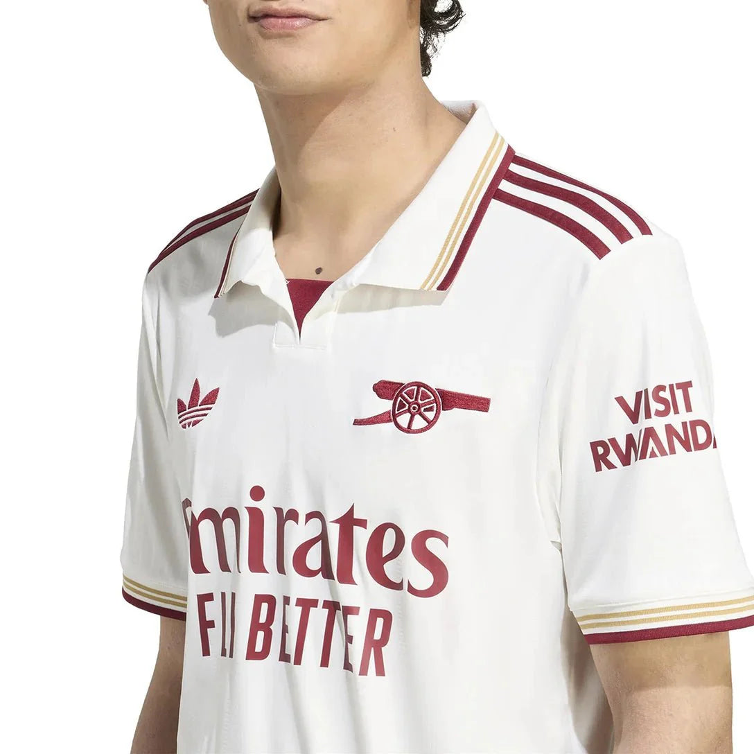 Camisa Arsenal Third 2025/26 Torcedor Adidas Masculino - Branco