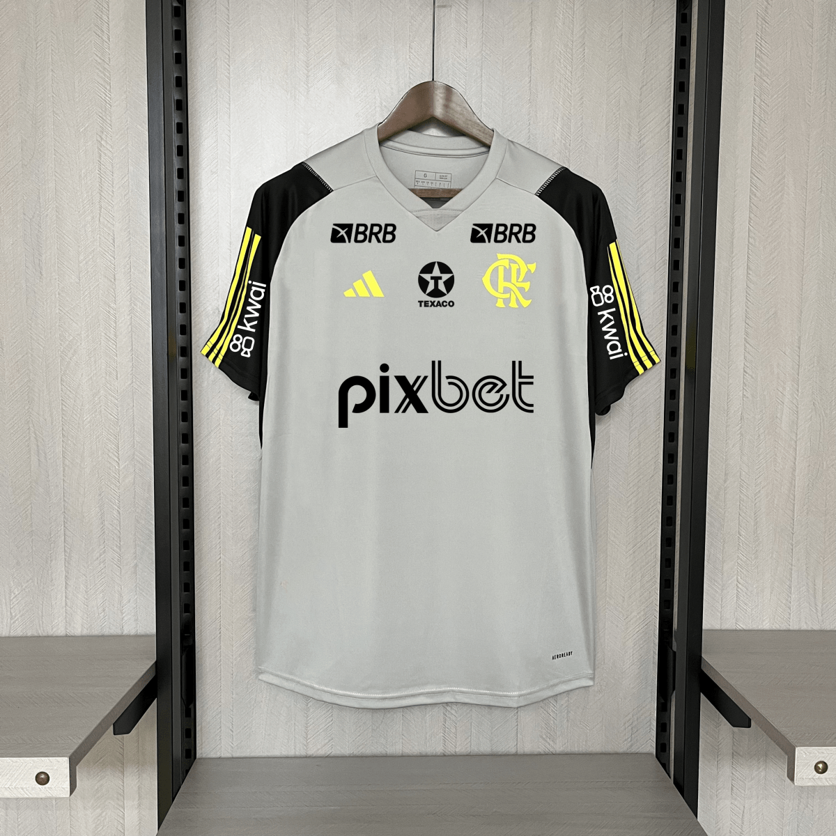 Camisa do Flamengo Treino 24/25 Cinza(Com patrocinio)