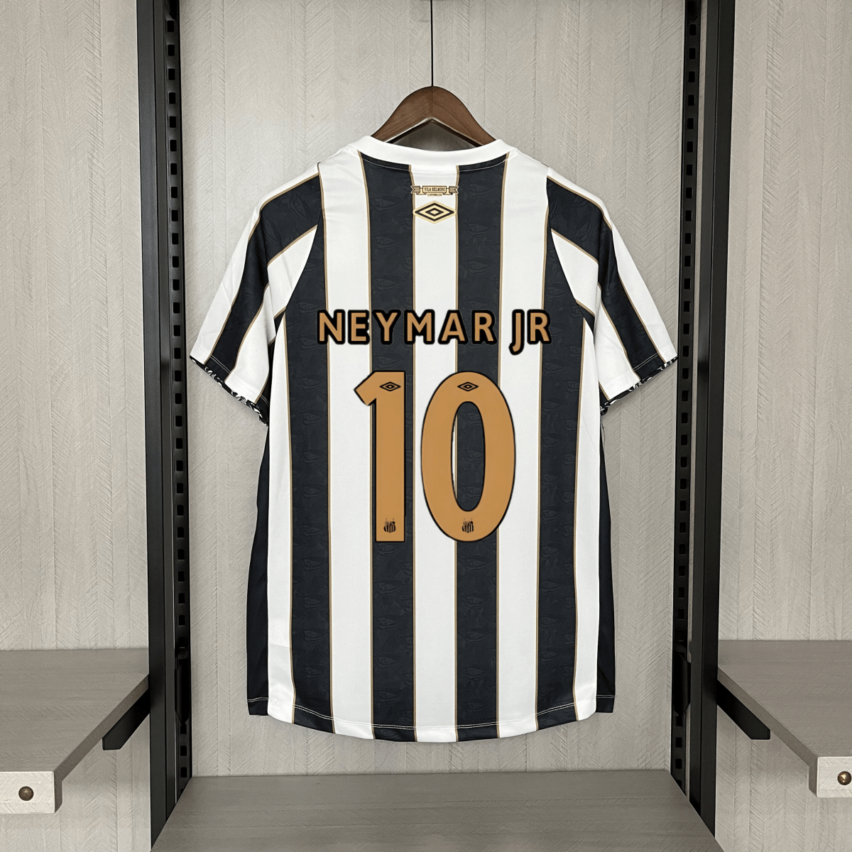 Camisa do Santos 24/25 Preta e Branca (Neymar JR 10 Incluso)
