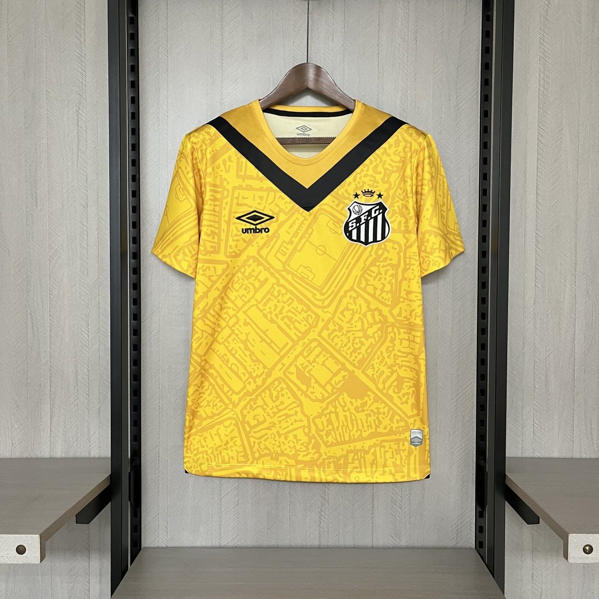 Camisa do Santos III 24/25  Amarela e preta