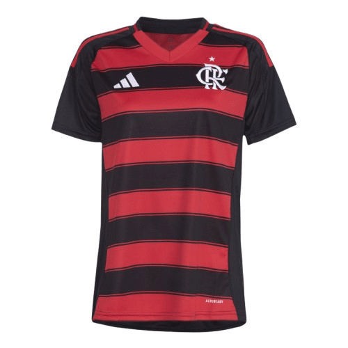 Camisa Flamengo I 2025 - Vermelha+Preta - (Feminina)
