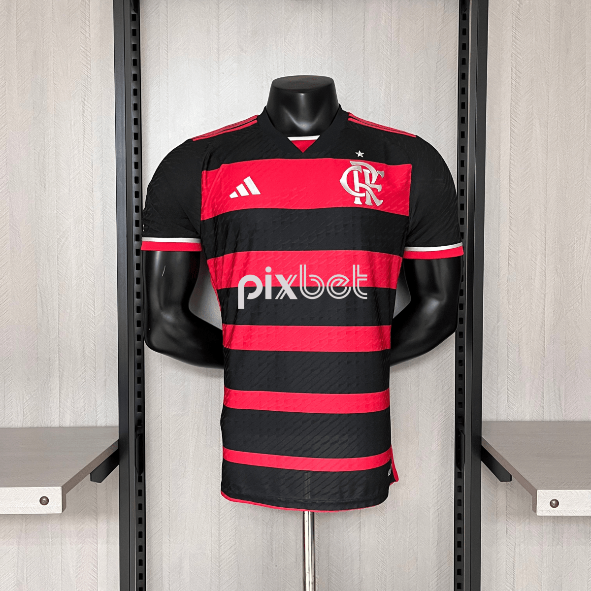 Camisa Flamengo I 24/25 s/n° Jogador Adidas Masculina - Vermelho+Preto