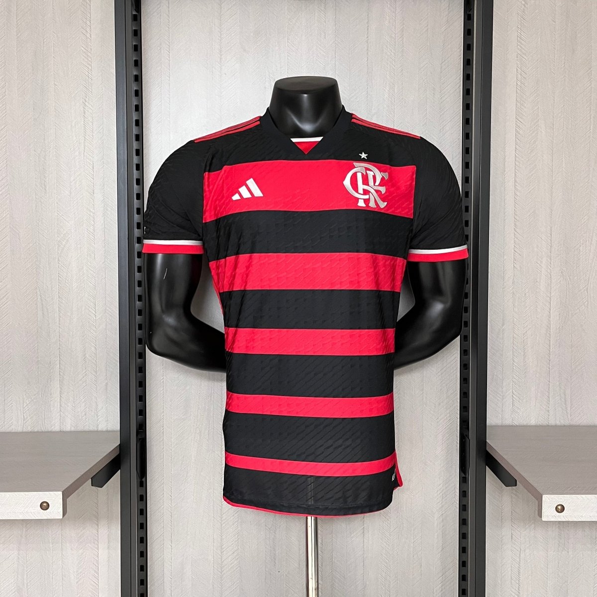 Camisa Flamengo I 24/25 s/n° Jogador Adidas Masculina - Vermelho+Preto