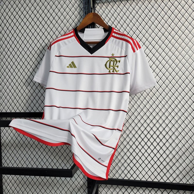 Camisa Flamengo II 23/24 s/n° Torcedor Adidas Masculina - Branca com detalhes em Dourado